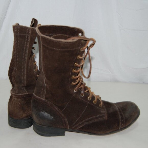 43/US10 ? NADIEN MEN Rugged SUEDE LEATHER COMBAT BIKER RIDING BOOTS 43/US10 ? NADIEN MEN Rugged SUEDE LEATHER COMBAT BIKER  main image 3